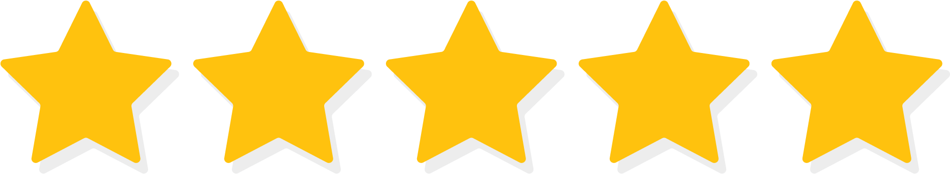 5 étoiles jaunes