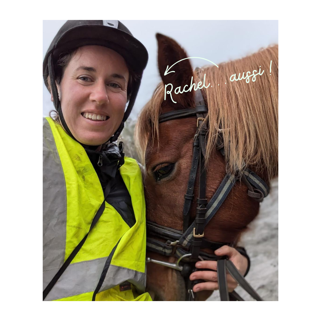 Membre de l'équipe Rachel avec un cheval