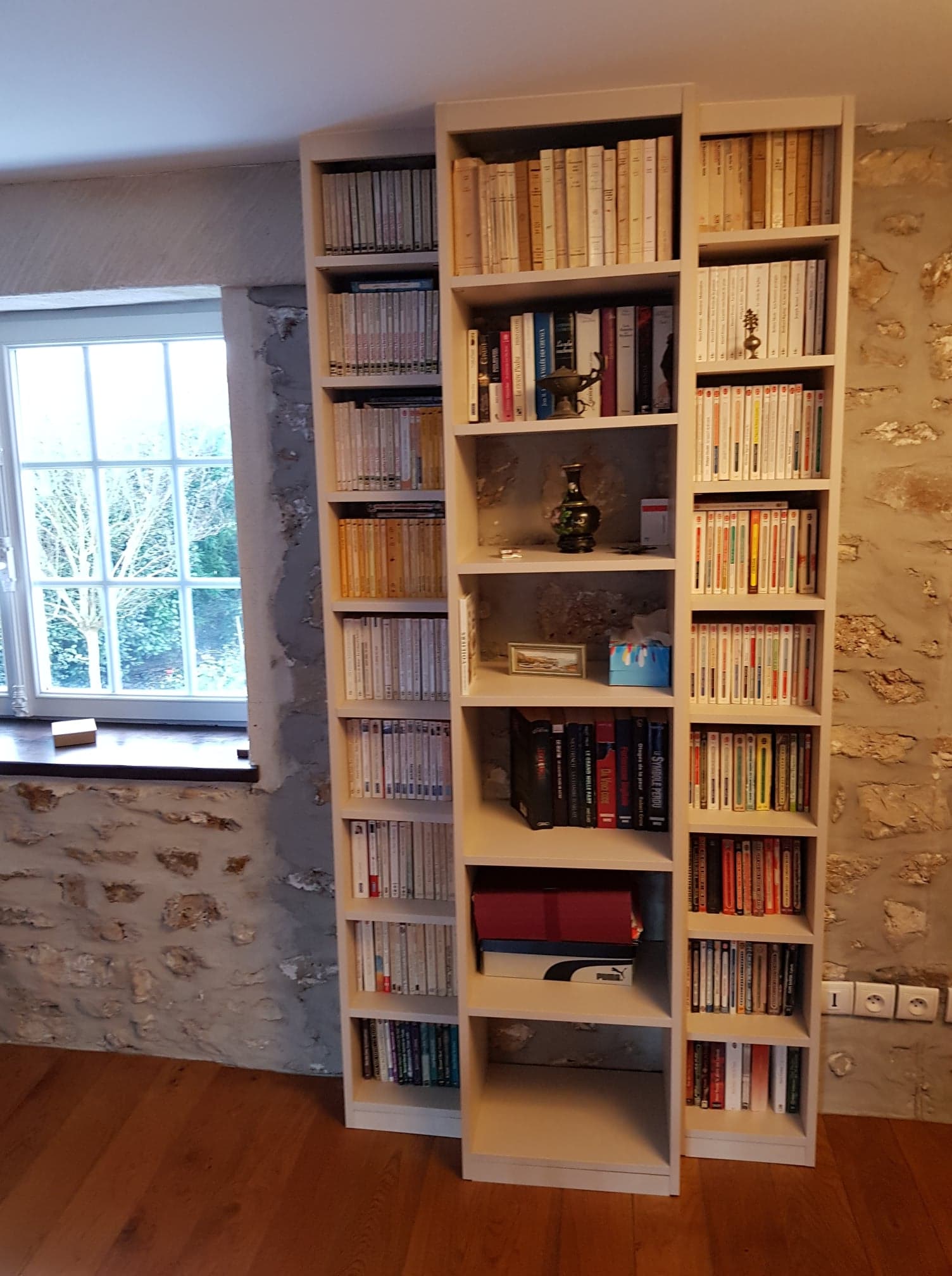 Bibliothèque ouverte en trois parties