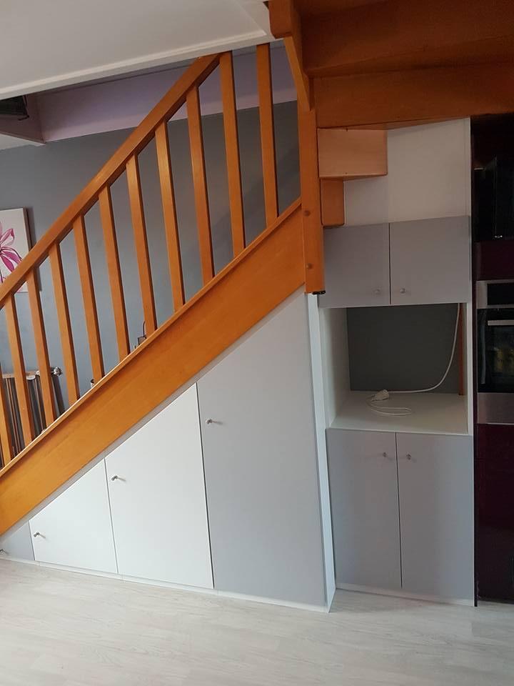 création de placard sous escalier