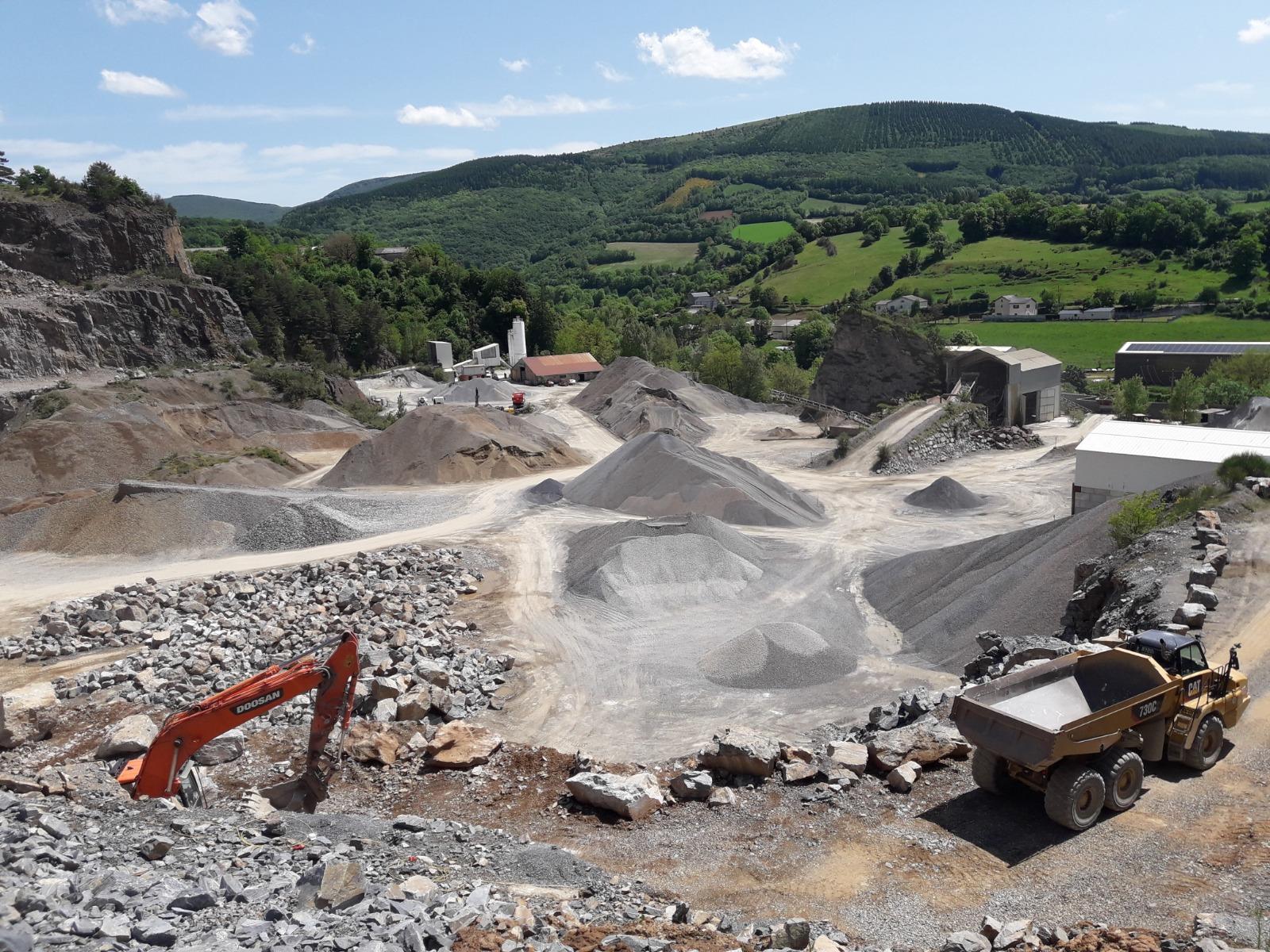 Vue d'ensemble de notre carrière de matériaux