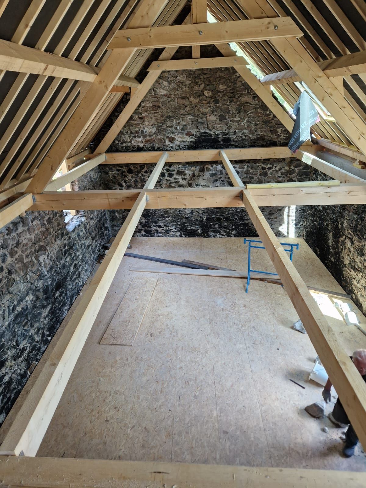 Combles avec charpente en bois