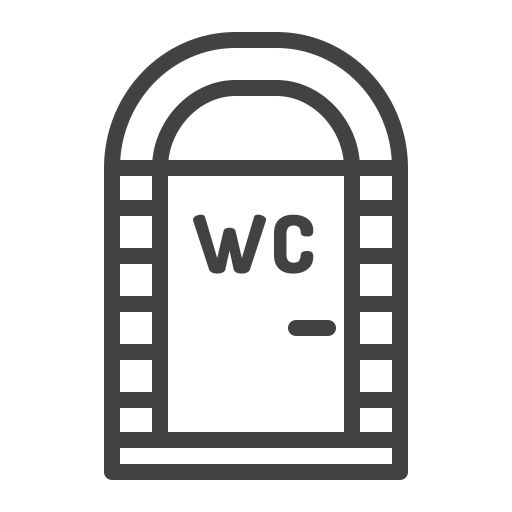 Es ist das Liniensymbol einer tragbaren Toilette.