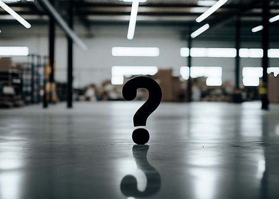 Illustration d'un point d'interrogation dans un garage