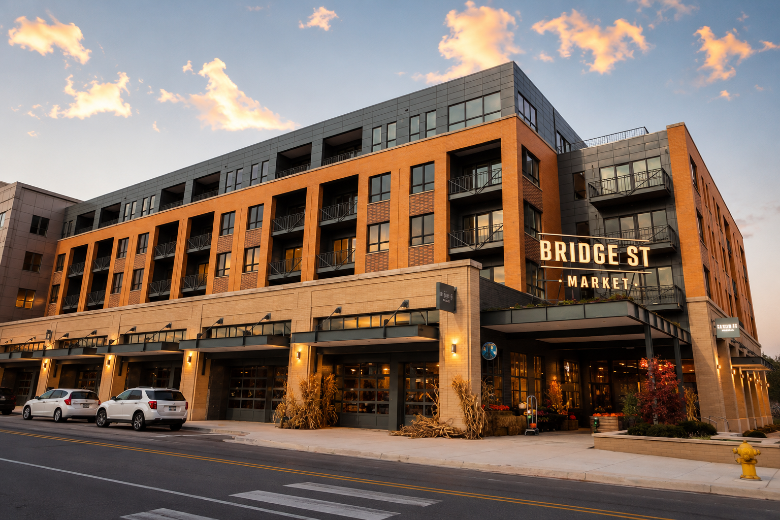 Bridge Street Market in Grand Rapids, Michigan, located within walking distance of The BlueJay Hotel