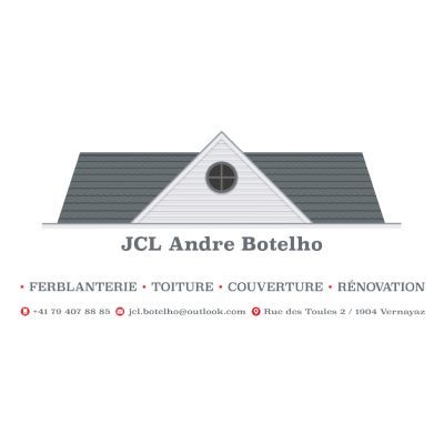 Un logo pour jcl andre botelho montre un toit avec une fenêtre.