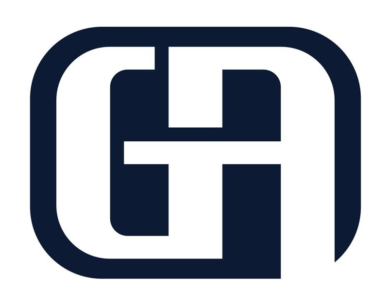 Logotipo "H" y "A" blancos dentro de un rect&aacute;ngulo azul, que simboliza Husqvarna.