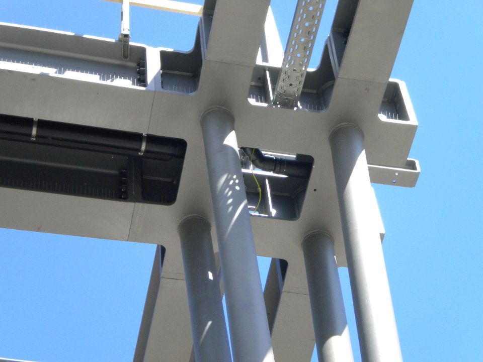 Staalconstructie detail van brug