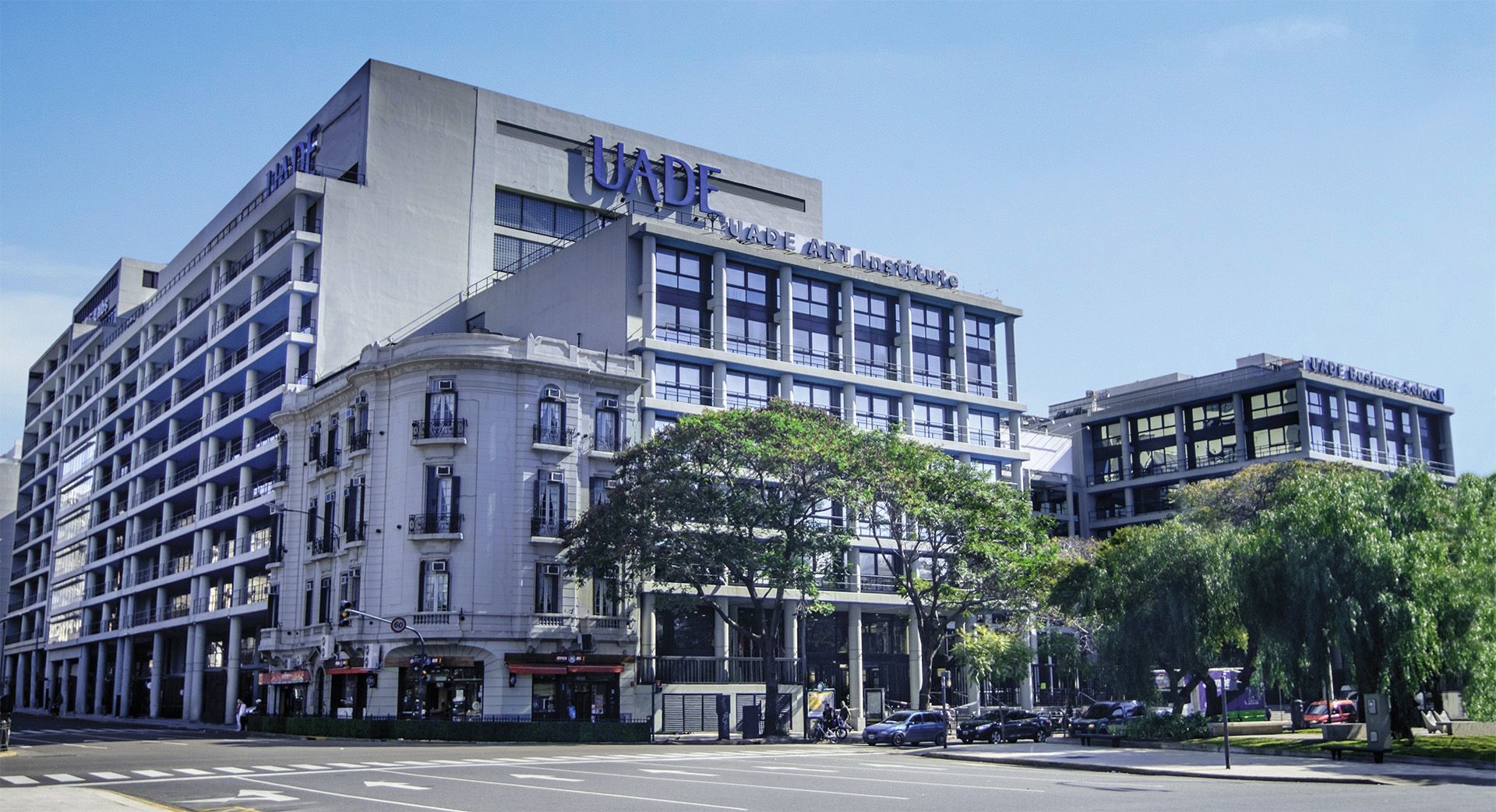 Un sendero del parque cubierto de hojas, con gente en bancos y caminando. Un gato negro cruza el sendero.