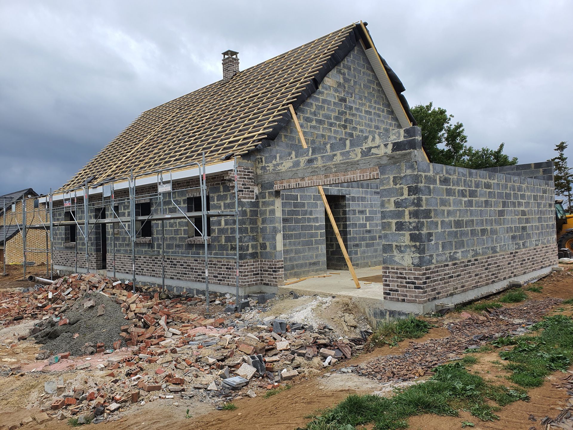 Maison en construction.