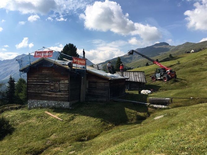 Steildach Faserzementschiefer, Salouferalp