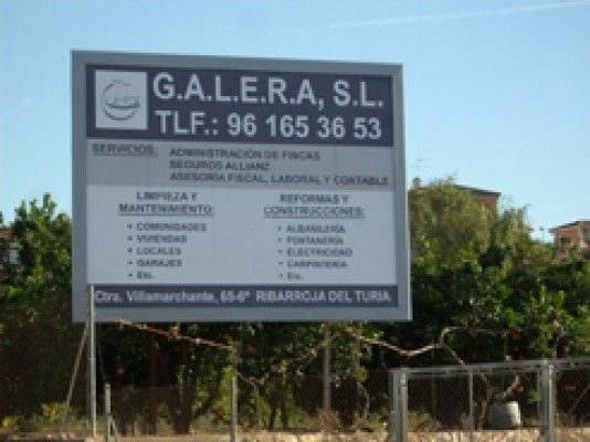 Un cartel que dice galera sl