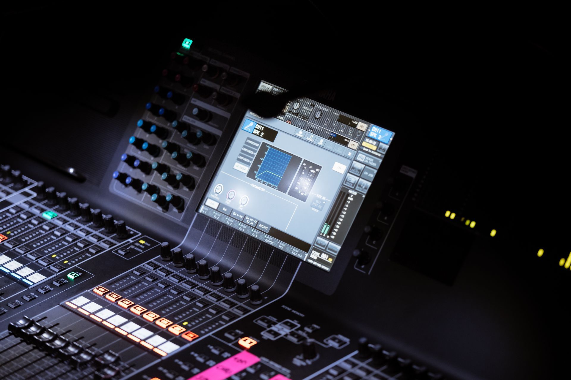 Une console de régisseur.