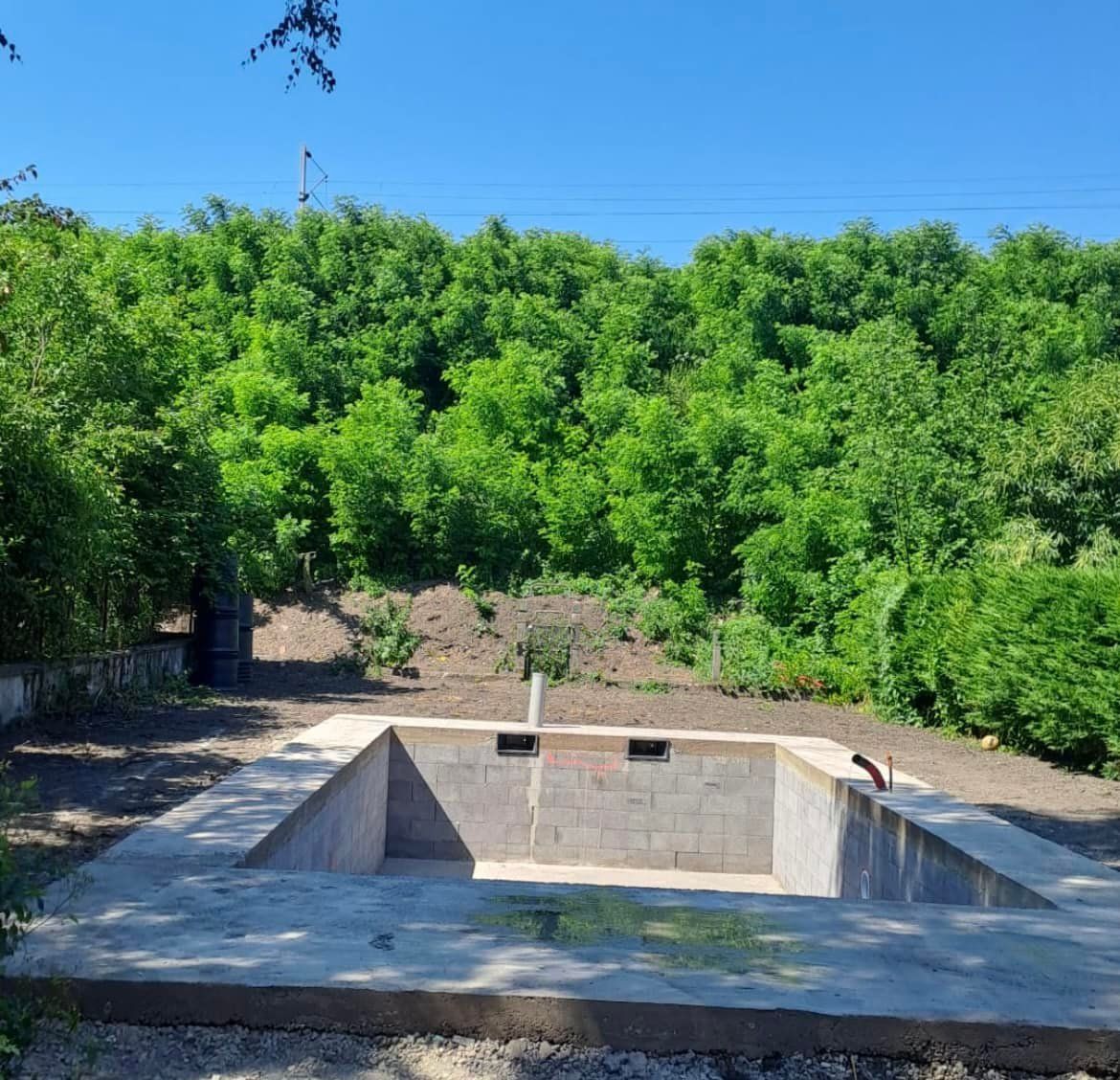 Construction d'une piscine en béton