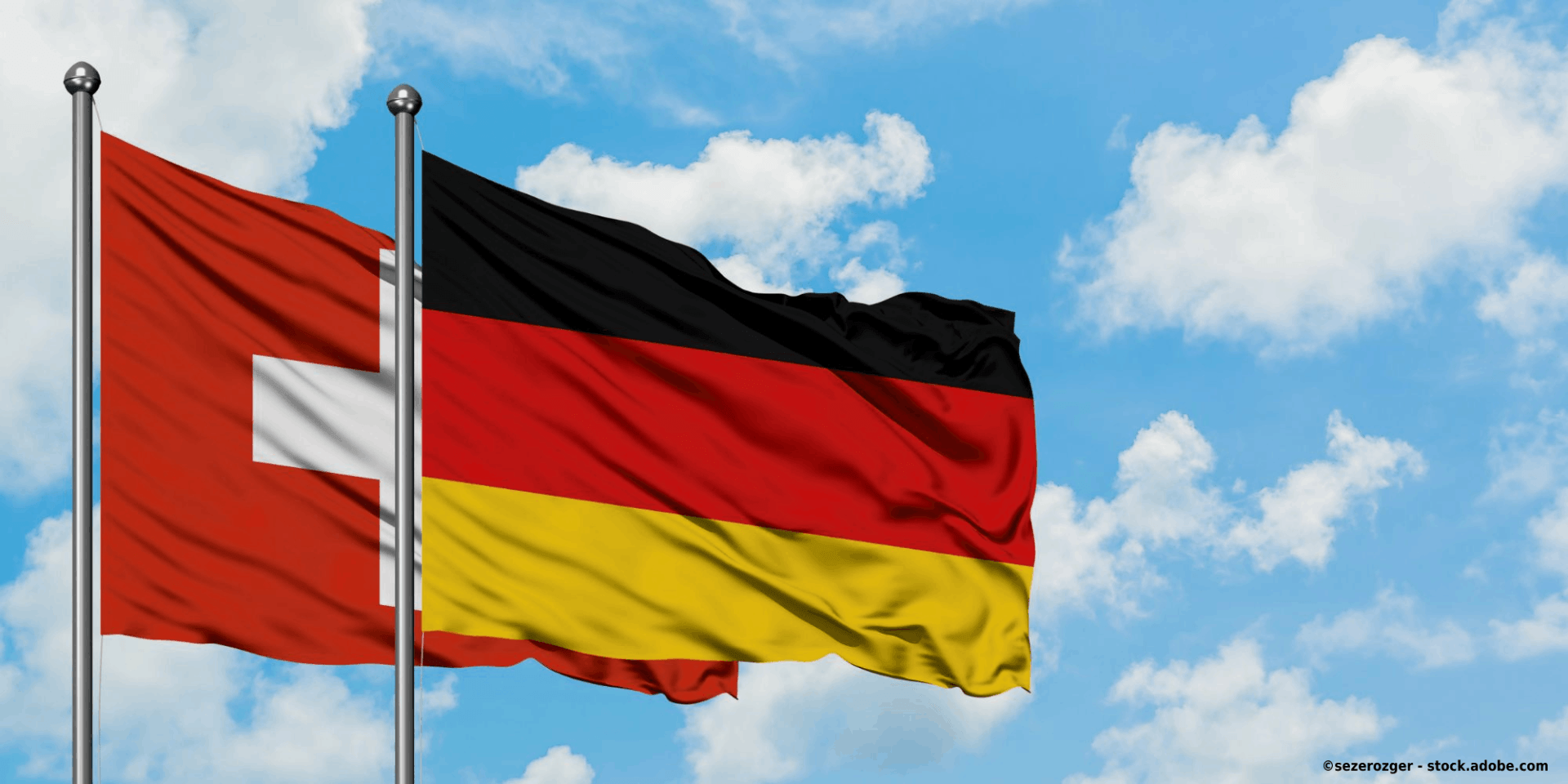 Schweiz und Deutschland Flagge