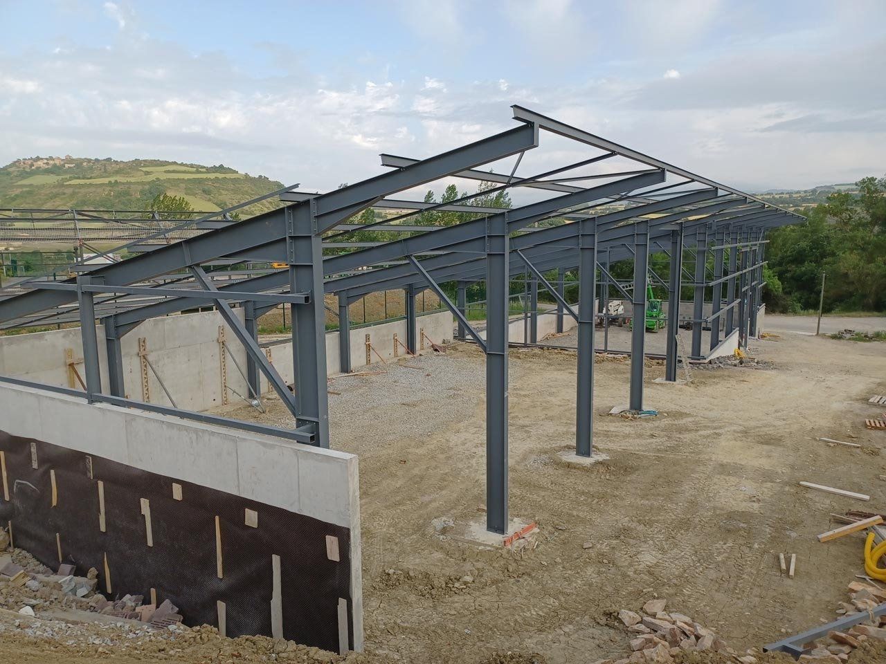 Charpente métal vue du dessous