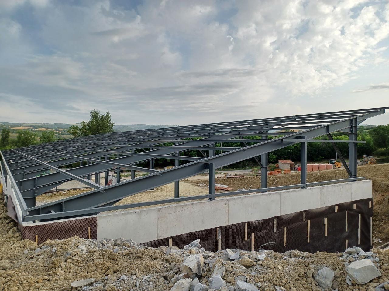 Charpente en métal grise