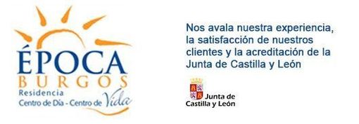 Se muestra un logotipo de Epoca Burgos sobre un fondo blanco.