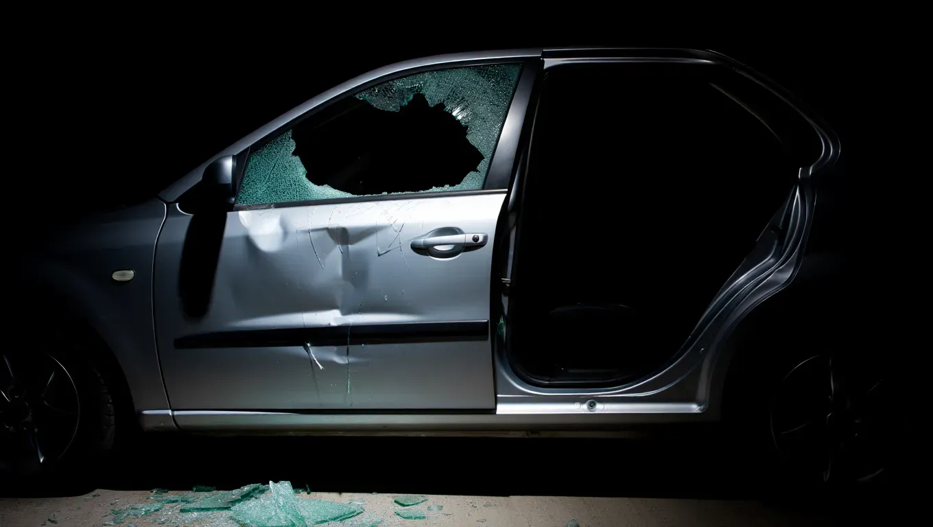 auto unfall mit dellenschaden