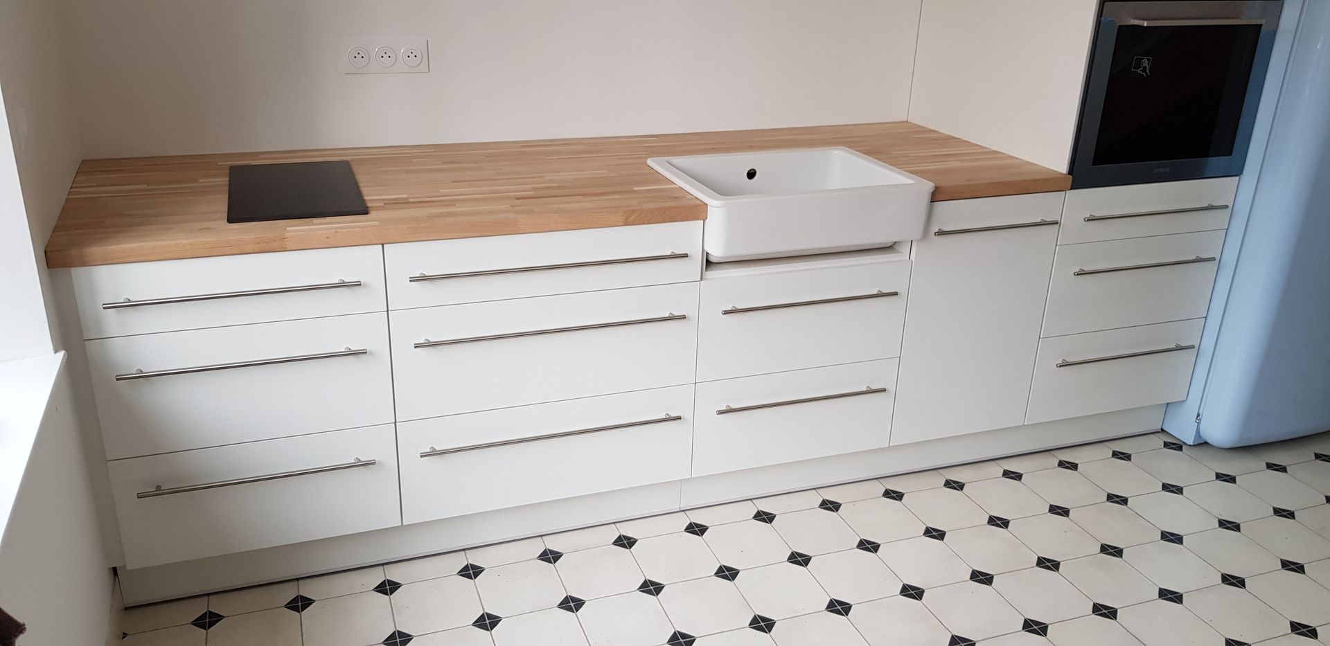 Cuisine finition stratifié blanc