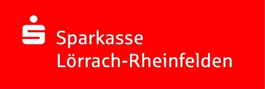 A red sign that says sparkasse lorrach-rheinfelden