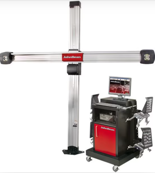 Eine Ausrichtungsmaschine mit einem darauf angebrachten Computer