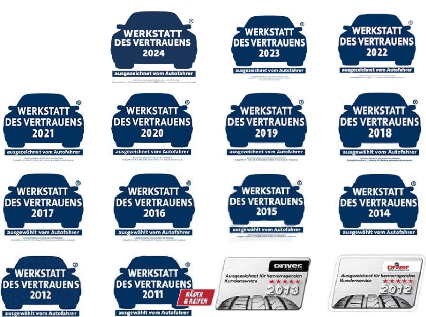 Ein Haufen Aufkleber mit der Aufschrift 