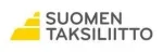 Suomen Taksiliiton logo, jossa on keltainen tiedostopino ja harmaa teksti.