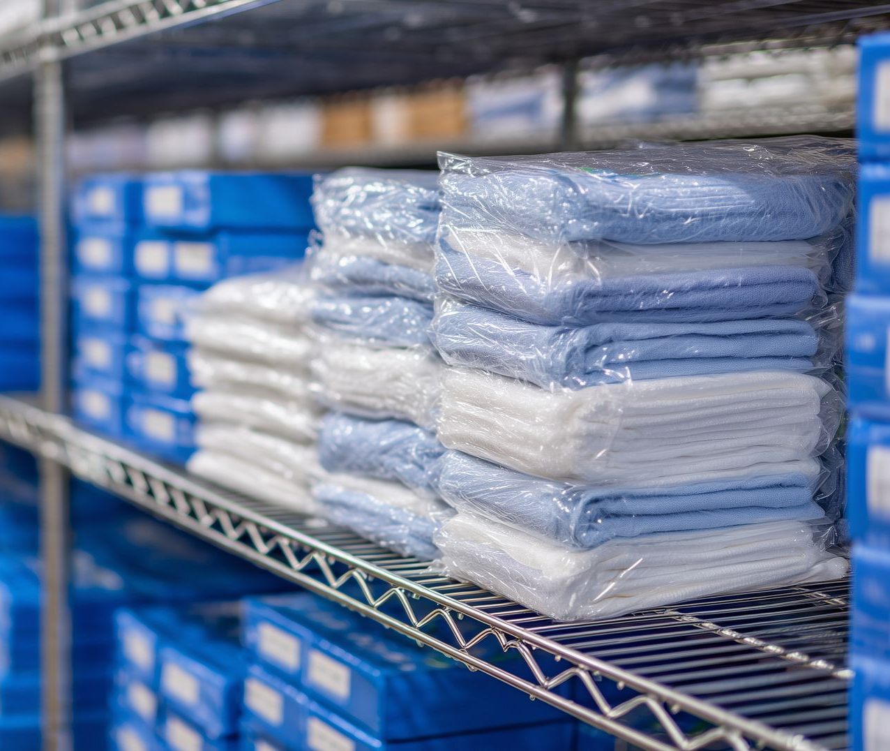 Des étagères remplies de boîtes de médicaments de toutes sortes, dans une pharmacie.