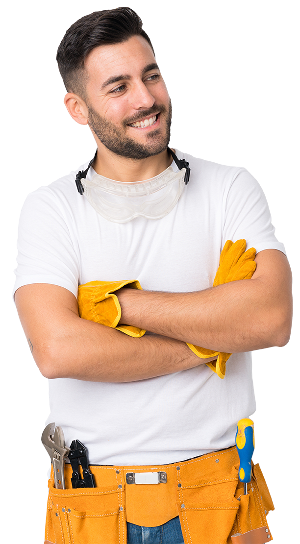 Installateur de fenêtres qui croise les bras