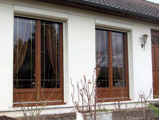 Double porte-fenêtre en bois