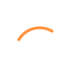Une ligne orange incurvée formant un simple arc vers le bas.