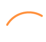 Un segment de ligne courbe orange sur fond blanc.