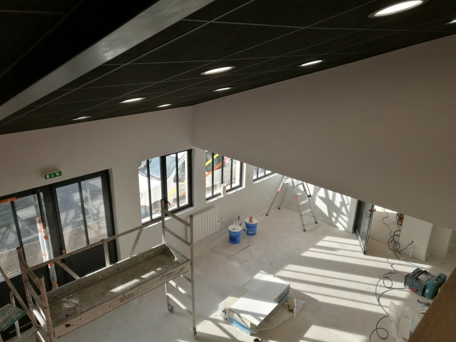 Rénovation d'une maison vu de l'étage