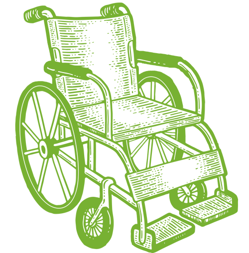 Illustration fauteuil handicapé