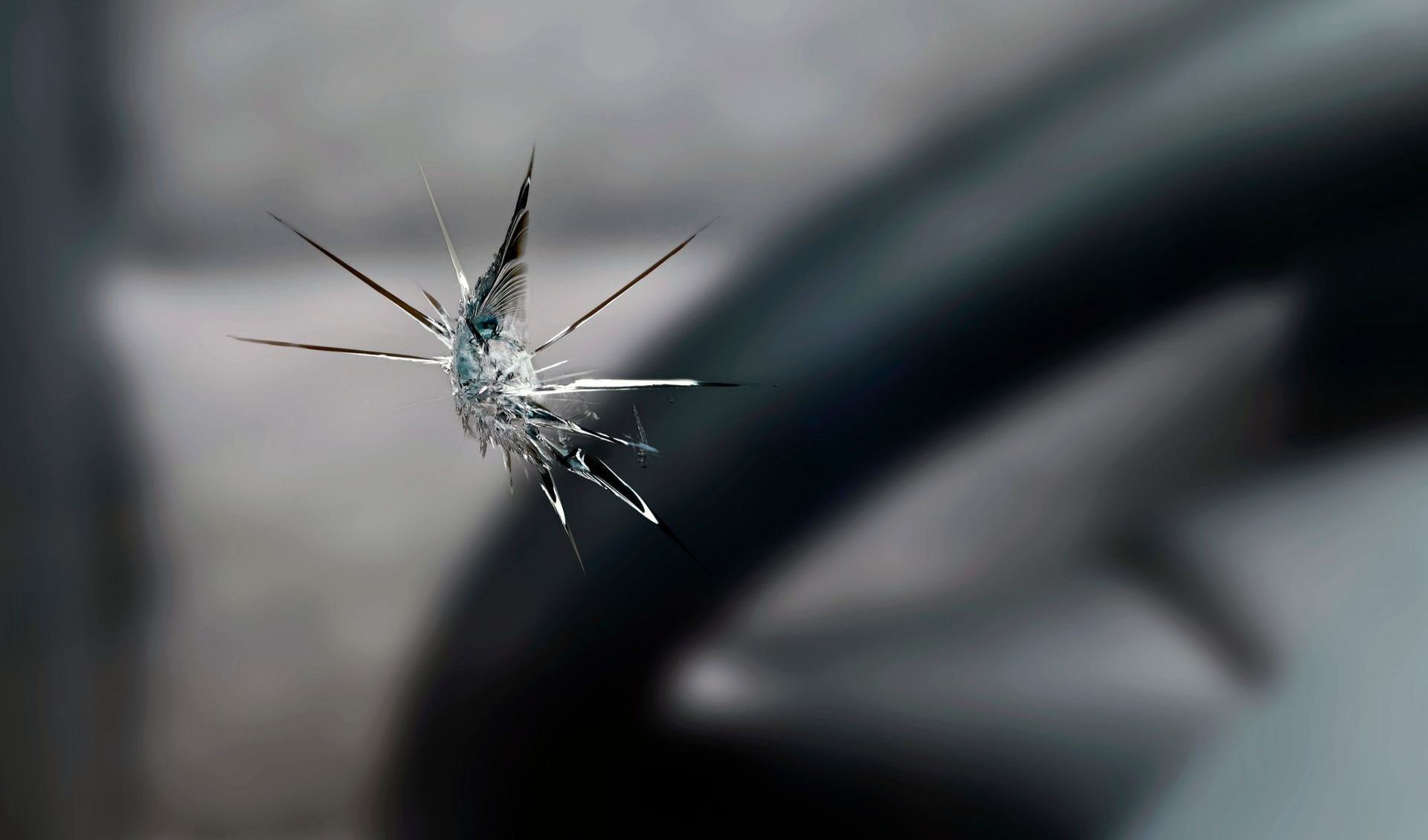 Impact sur un pare-brise