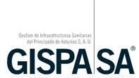 Logotipo de GISPA SA: Texto azul oscuro sobre fondo blanco. El texto incluye 