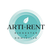 A logo for arti-rent bienestar a domicilio