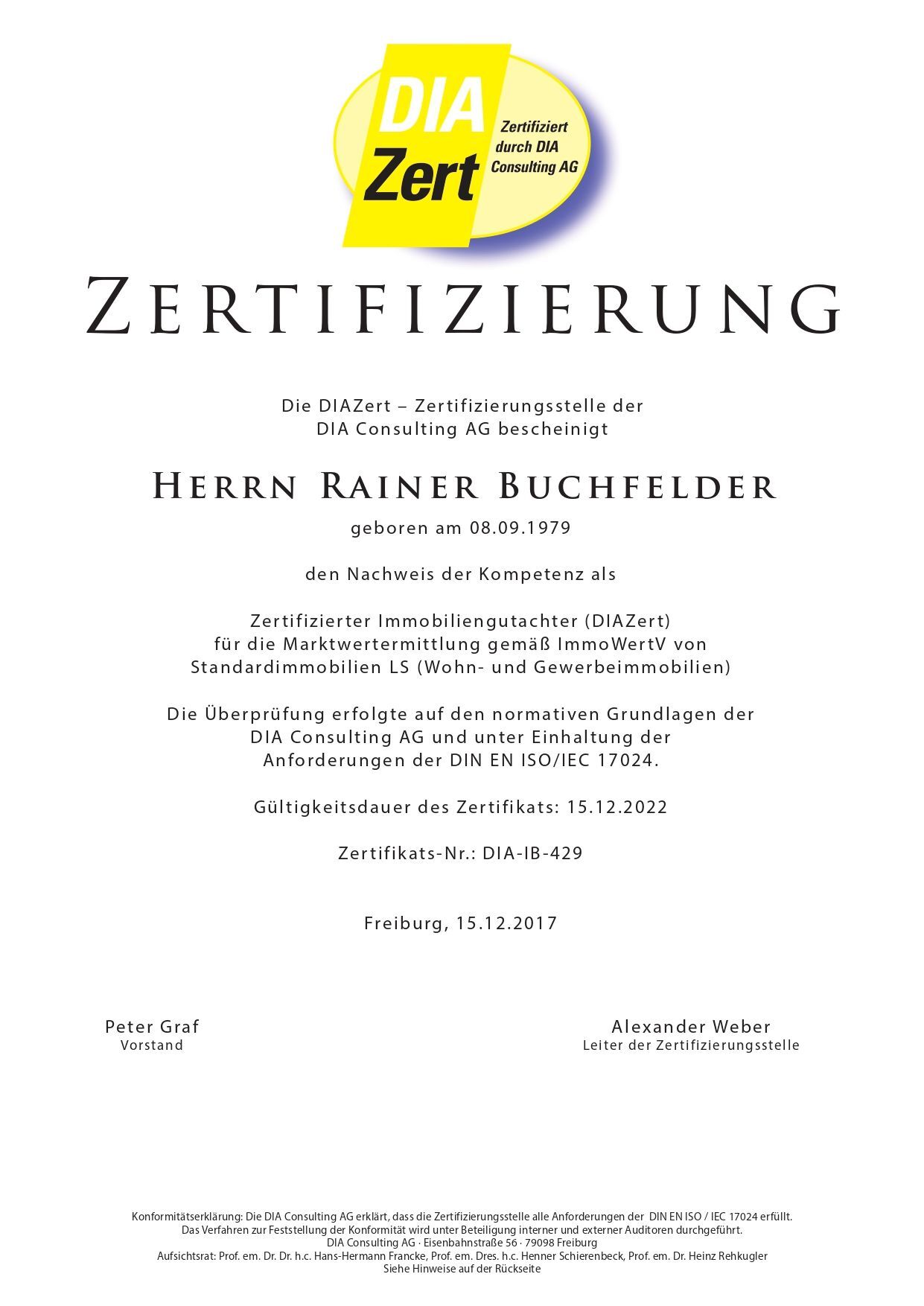 REV Zertifizierung