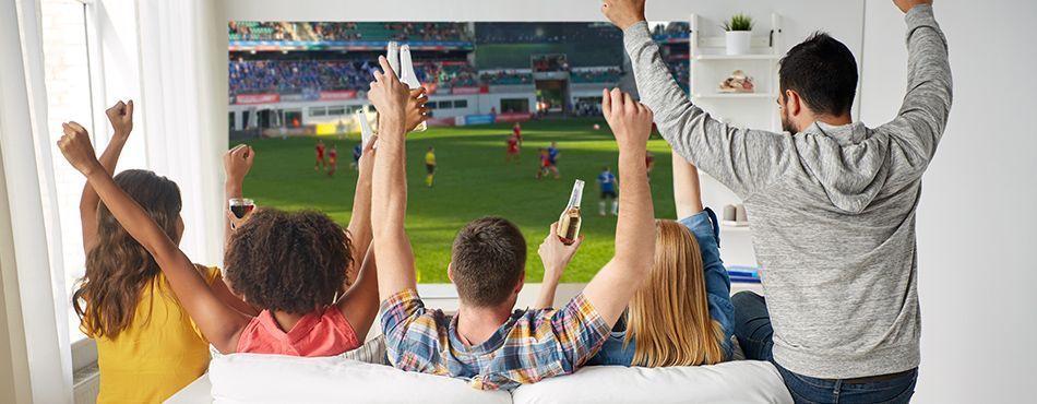 Supporters regardant un match de football