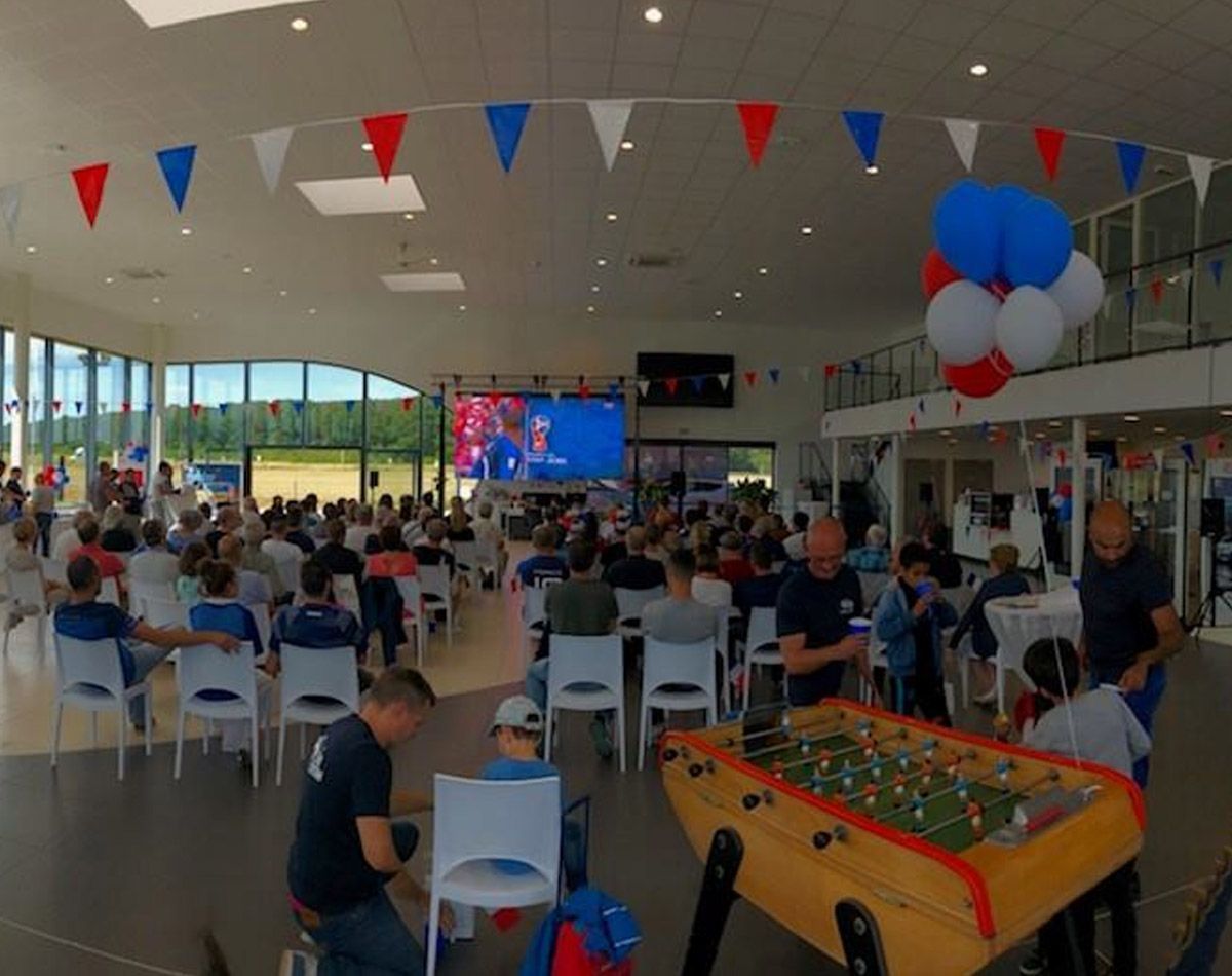 Retransmission d'un match de football