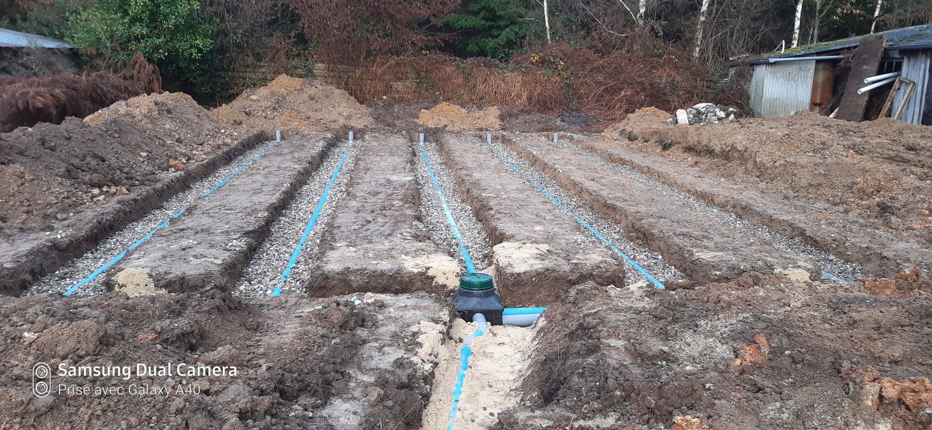 Système d'assainissement enterré dans le sol