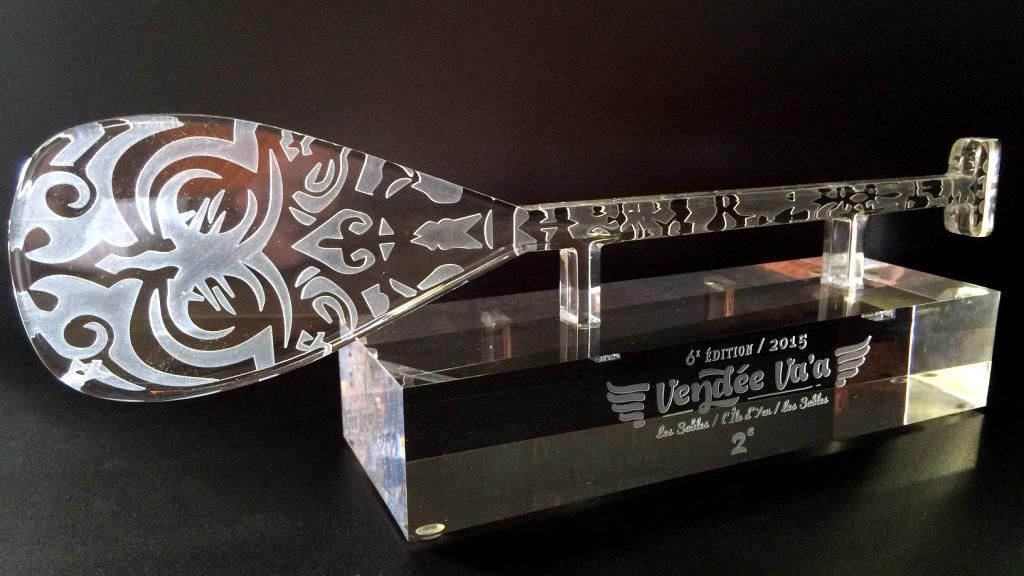 Trophée en forme de pagaie