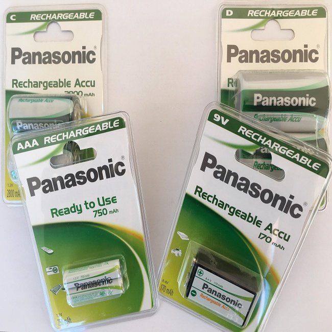 Piles Panasonic rechargeable