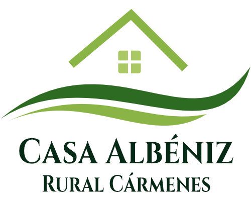 Logotipo , que presenta un icono de una casa verde sobre dos l&iacute;neas curvas verdes y texto.
