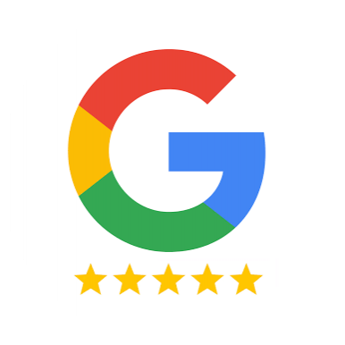 Image de l'icône de Google avec des étoiles en dessous pour symboliser le lien vers les avis Google