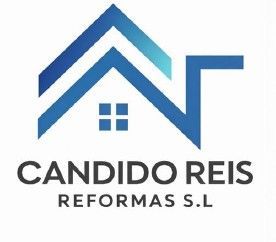 El logotipo de Candido Reis Reformas SL presenta el contorno de una casa azul sobre el nombre, con "Reformas SL" debajo.