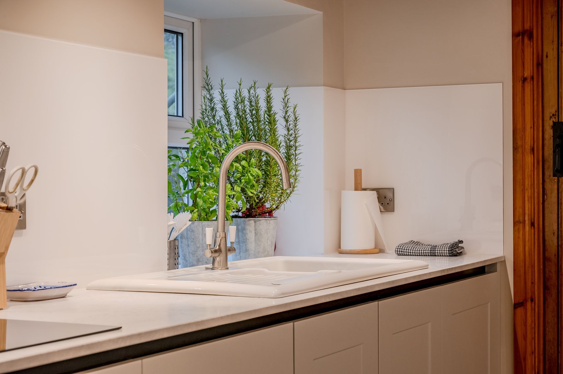 Dishwasher located next to sink 