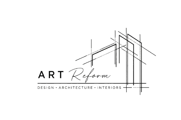 Logotipo de ART Reform con l&iacute;neas geom&eacute;tricas y el lema &ldquo;Dise&ntilde;o &bull; Arquitectura &bull; Interiores&rdquo;