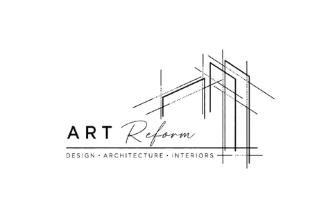 Logotipo de ART Reform con l&iacute;neas geom&eacute;tricas y el lema &ldquo;Dise&ntilde;o &bull; Arquitectura &bull; Interiores&rdquo;